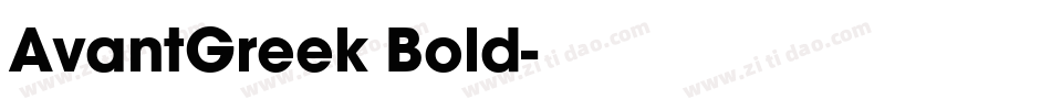 AvantGreek Bold字体转换